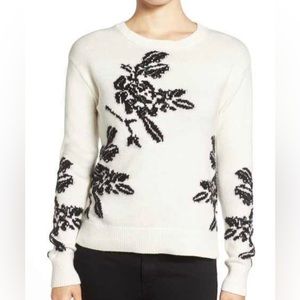 Halogen Floral Intarsia Knit Sweater